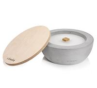 beske - Manufaktur Concrete Fire with 'Permanent Wick' Diameter 24 cm Narrow Edge Candle Garden Torch 100% Handmade Made in Germany