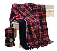 Beskie Fleece Throw Blanket for Sofa Couch Bed Travel | Red Black Tartan Plaid Pattern Check Home Decor Decorative Throw Blankets | Warm Cozy Christmas Blanket | 51" x 63"