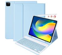 besky Keyboard Case for iPad Pro 12.9 inch (5th, 6th Generation) & New Air 13 inch M2 (Only Applies to 3 iPads Model) - Wireless Detachable Keyboard- Pencil Holder, with Auto Sleep/Wake Function