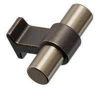 Beslag Design - Bond T Knob, Brushed Brass / Antique Brown - Brushed Brass