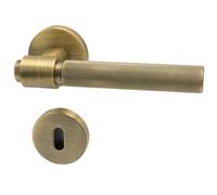 Beslag Design - Helix 200 Euro Standard Door Handle With Keyhole, Antique Bronze - Antique Bronze