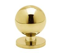 Beslag Design - Solliden Knob, Polished Brass - Silver