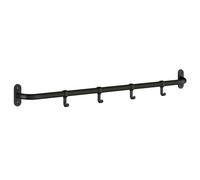 BESLAGSBODEN 4 Hook Coat Rack in Black Aluminium, Length 1000mm