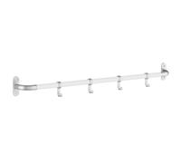 BESLAGSBODEN 4 Hook Coat Rack in Grey/White Aluminium, Length 1000mm