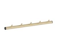 BESLAGSBODEN 5 Hook Coat Rack in Matt Black/Beech Wood, Width 550mm