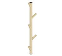 BESLAGSBODEN 5 Hook Vertical Coat Rack in Beech/Matt black, Height 450mm