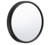 Beslagsboden Black Abs Plastic Bathroom Mirror (90mm) With Suction Cup Wall Mount, 12X Magnification, Makeup Shaving Mirror
