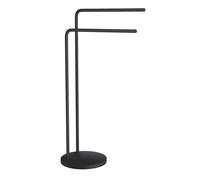 Beslagsboden Black Stainless Steel Double Towel Rail (H)80Cm X (W)40Cm Freestanding Bathroom Twin Towel Holder
