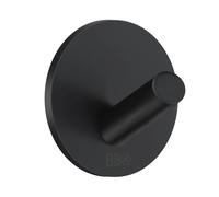 BESLAGSBODEN Black Stainless Steel Single Towel Hook (30 x 30mm) Self Adhesive Bathroom Wall Mounted