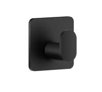 BESLAGSBODEN Black Stainless Steel Single Towel Hook (30 x 30mm) Self Adhesive Bathroom Wall Mounted