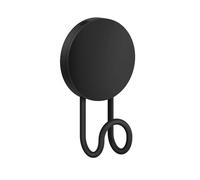 BESLAGSBODEN Black Stainless Steel Single Towel Hook (55 x 90mm) Self Adhesive Bathroom Wall Mounted