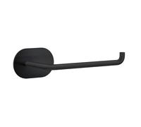 BESLAGSBODEN Black Stainless Steel Toilet Roll Holder Self Adhesive Bathroom Wall Mounted