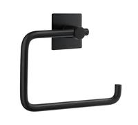 BESLAGSBODEN Black Stainless Steel Toilet Roll Holder Self Adhesive Bathroom Wall Mounted