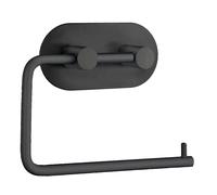 BESLAGSBODEN Black Stainless Steel Toilet Roll Holder Self Adhesive Bathroom Wall Mounted