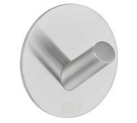 BESLAGSBODEN Brushed Stainless Steel Single Towel Hook (48 x 48mm) Self Adhesive Bathroom Wall Mounted