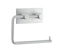 BESLAGSBODEN Brushed Stainless Steel Toilet Roll Holder Self Adhesive Bathroom Wall Mounted