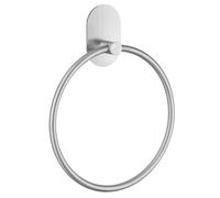 BESLAGSBODEN Brushed Stainless Steel (W)16.8cm Bathroom Towel Ring Self Adhesive Wall Mounted