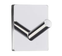BESLAGSBODEN Chrome Stainless Steel Single Towel Hook (30 x 30mm) Self Adhesive Bathroom Wall Mounted