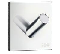BESLAGSBODEN Chrome Stainless Steel Single Towel Hook (45 x 45mm) Self Adhesive Bathroom Wall Mounted