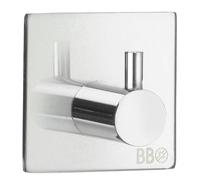 BESLAGSBODEN Chrome Stainless Steel Single Towel Hook (45 x 45mm) Self Adhesive Bathroom Wall Mounted