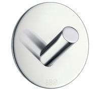 BESLAGSBODEN Chrome Stainless Steel Single Towel Hook (48 x 48mm) Self Adhesive Bathroom Wall Mounted