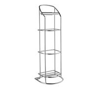 BESLAGSBODEN Chromed Stainless Steel Toilet Roll Holder Freestanding Bathroom Multi-Roll Holder