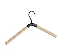 Beslagsboden - Clothes Hanger In Matt Black. Round Rod In Beech. Pair.