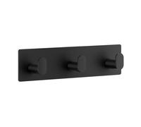 Beslagsboden - Cube Triple Hook. Black. Self-Adhesive. 192 X 48 mm.