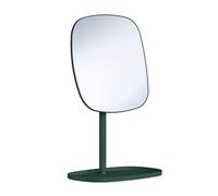 Beslagsboden Dark Green Make Up Mirror 192X192mm Freestanding With Tray 7X Magnification Vanity Bathroom Mirror