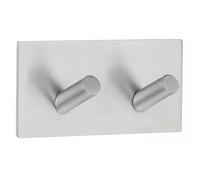 Beslagsboden - Design Double Hook In Brushed Stainless Steel Self-Adhesive