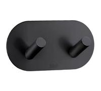 Beslagsboden - Design Double Hook In Matt Black Stainless Steel Self-Adhesive