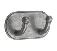 Beslagsboden - Design Double Hook In Pewter Self-Adhesive