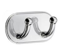 Beslagsboden - Design Double Hook In Polished Chrome Self-Adhesive