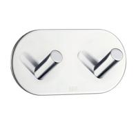 Beslagsboden - Design Double Hook In Polished Stainless Steel Self-Adhesive