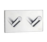 Beslagsboden - Design Double Hook In Polished Stainless Steel Self-Adhesive
