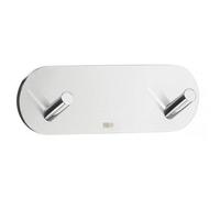 Beslagsboden - Design Double Hook Mini In Polished Stainless Steel Self-Adhesive
