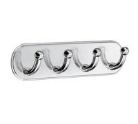 Beslagsboden - Design Quadruple Hook In Polished Chrome Self-Adhesive