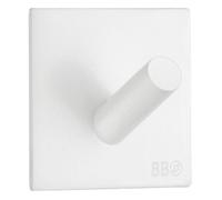 Beslagsboden - Design Single Hook In Matt White Stainless Steel Self-Adhesive