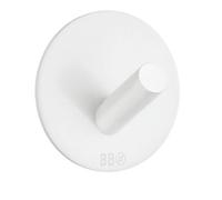 Beslagsboden - Design Single Hook In Matt White Stainless Steel Self-Adhesive