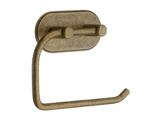 Beslagsboden - Design Toiler Roll Holder In Antique Brass Finish Self-Adhesive