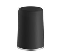 Beslagsboden - Door Stop. Black Rubber/brushed Stainless Steel.