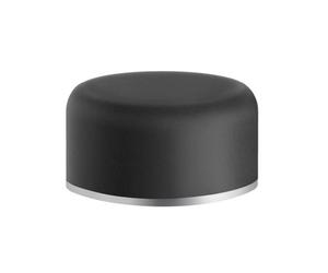 Beslagsboden - Door Stop For Floor, Black Rubber/brushed Stainless Steel
