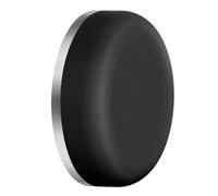 Beslagsboden - Door Stop For Wall, Black Rubber/brushed Stainless Steel, Self-Ad