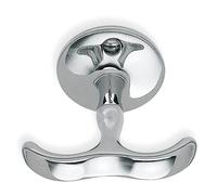 BESLAGSBODEN Double Shelf Hook in Polished Chrome, Height 56 mm