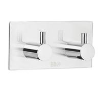 Beslagsboden - Double Towel Hook, Pol Stainless Steel Self-Adhesive