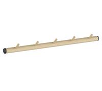Beslagsboden - Hook Rack, 5 Hooks. Matt Black/beech. Horizontal.