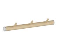Beslagsboden - Hook Rack With 3 Hooks. Matt Grey/beech. Horizontal