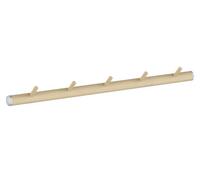 Beslagsboden - Hook Rack With 5 Hooks. Matt Grey/beech. Horizontal.