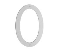 BESLAGSBODEN House Number 0 in Matt Grey NORDIC Series, Height 230 mm.