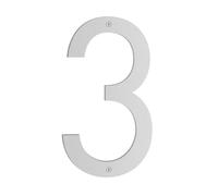 BESLAGSBODEN House Number 3 in Matt Grey NORDIC Series, Height 230 mm.